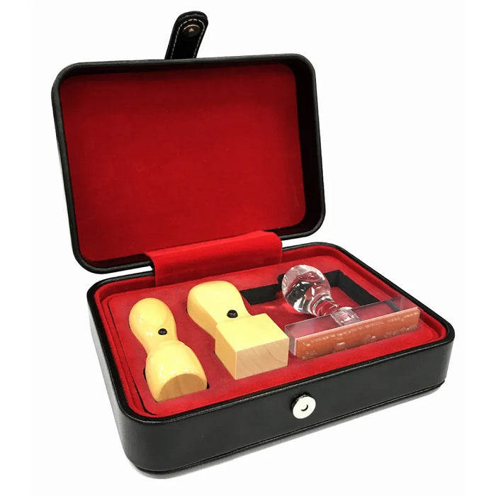 薩摩産 本柘 法人設立3点セット (実印18.0mm+角印24.0mm+ゴム印6cm4行)